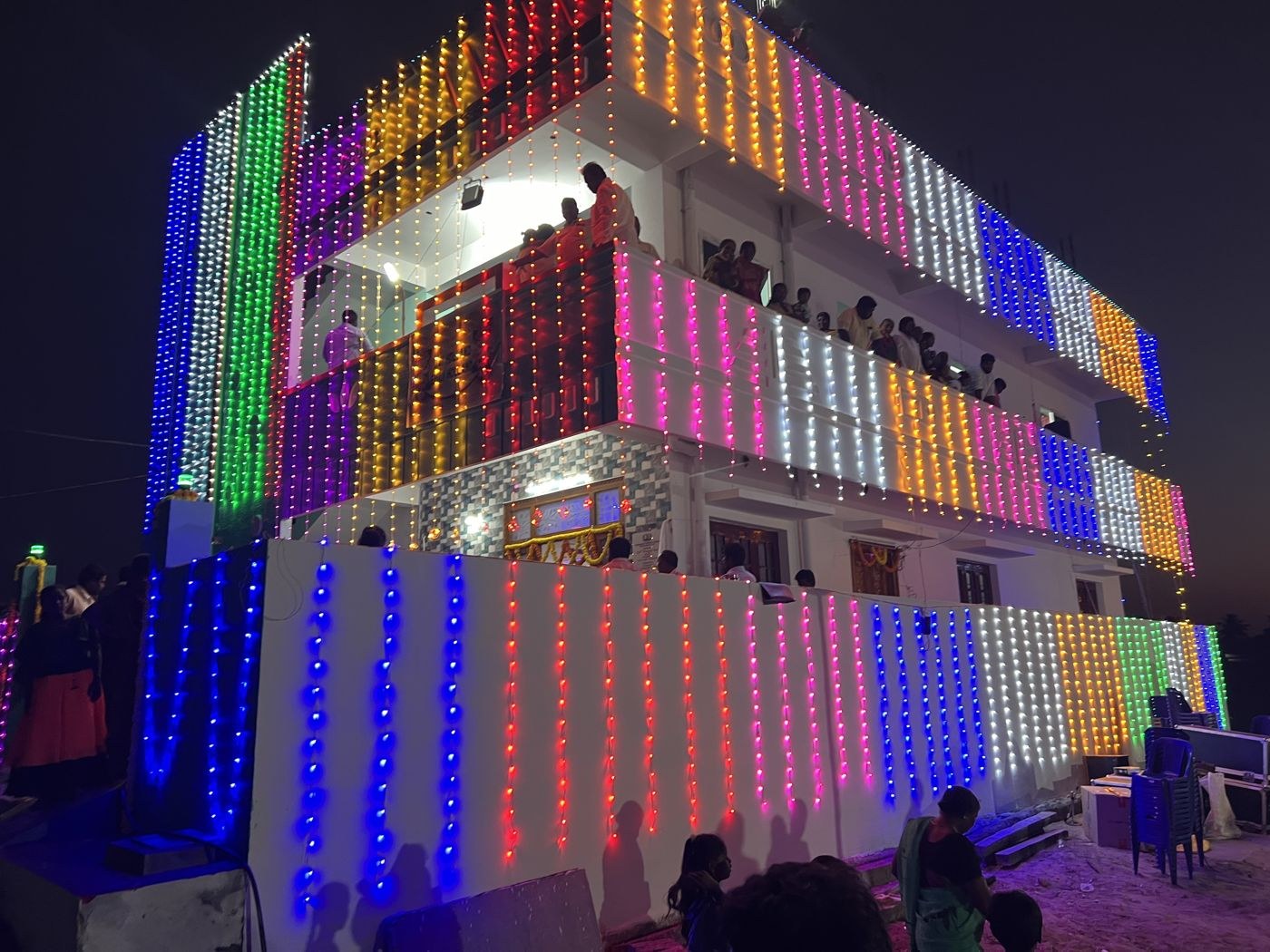 A Hope Home lit up for its dedication